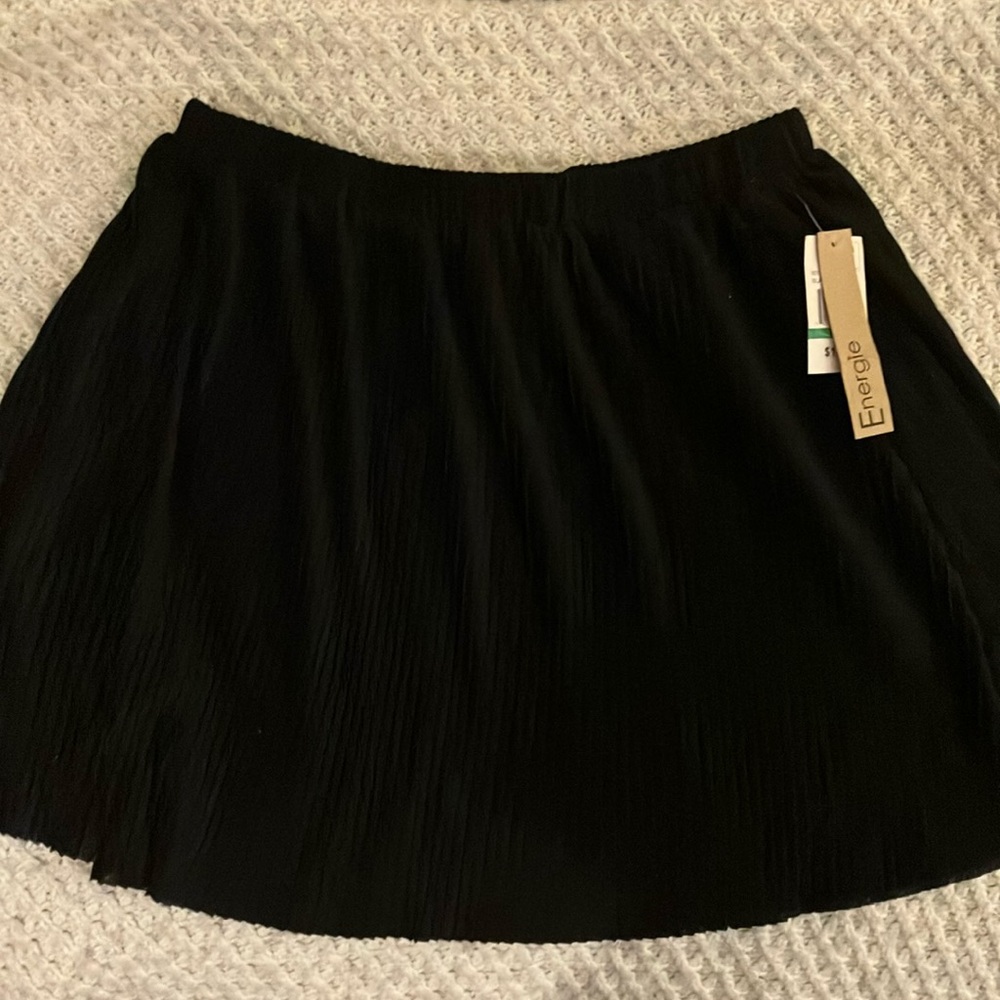 energie Black Pleated Skirt Size Large NEW NWT - Picture 3 of 8
